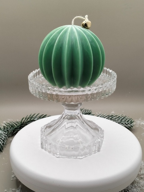 Świeca wolnostojąca sojowa – Bombka zielona