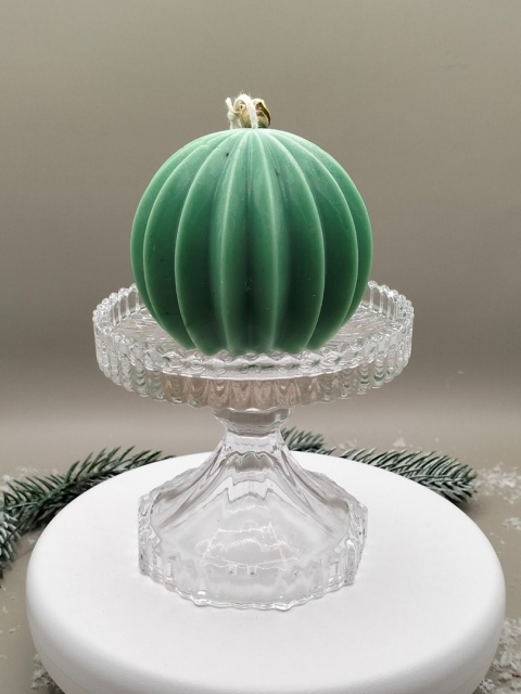 Świeca wolnostojąca sojowa – Bombka zielona