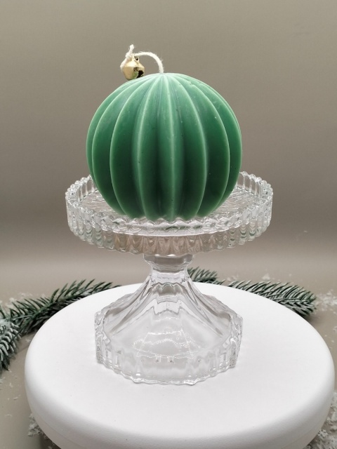 Świeca wolnostojąca sojowa – Bombka zielona