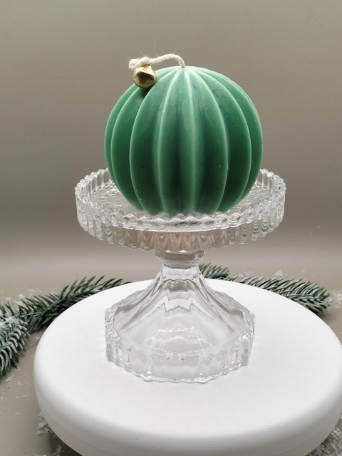 Świeca wolnostojąca sojowa – Bombka zielona