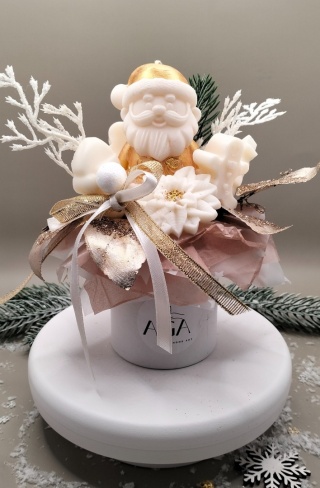FlowerBox candle mini Mikołaj