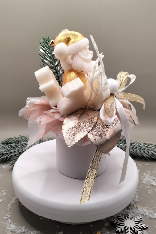 FlowerBox candle mini Mikołaj