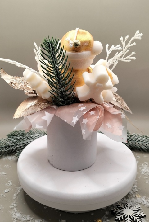 FlowerBox candle mini Mikołaj
