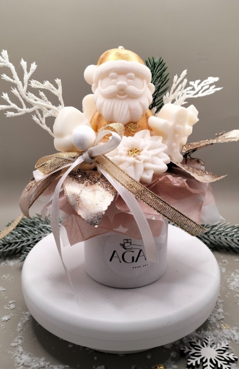 FlowerBox candle mini Mikołaj
