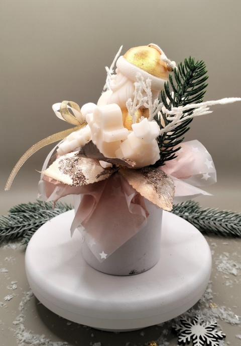 FlowerBox candle mini Mikołaj