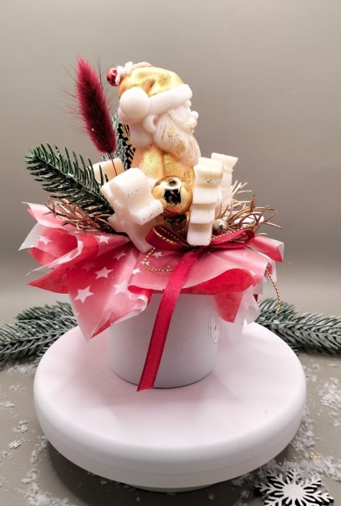 FlowerBox candle mini Mikołaj