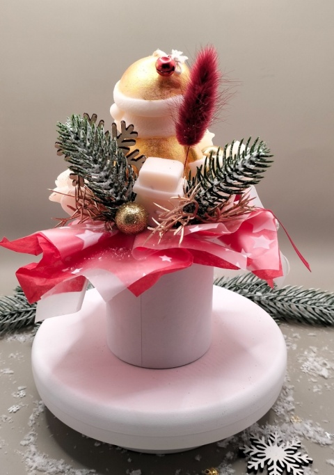 FlowerBox candle mini Mikołaj