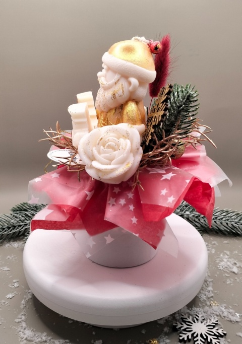 FlowerBox candle mini Mikołaj