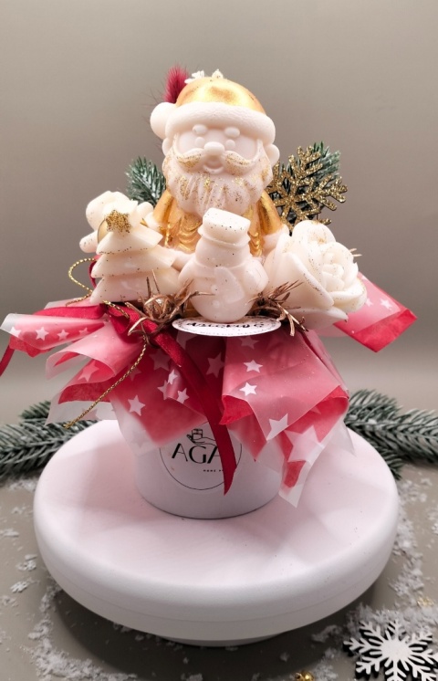 FlowerBox candle mini Mikołaj