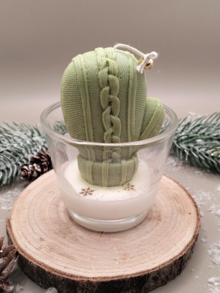 Świeca sojowa dekoracyjna w szkle rękawiczka